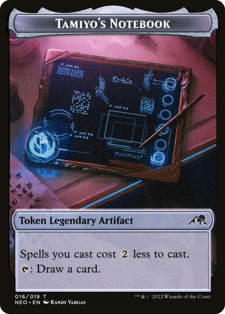 Tamiyo's Notebook (NEO-016) - Kamigawa: Neon Dynasty Tokens Foil