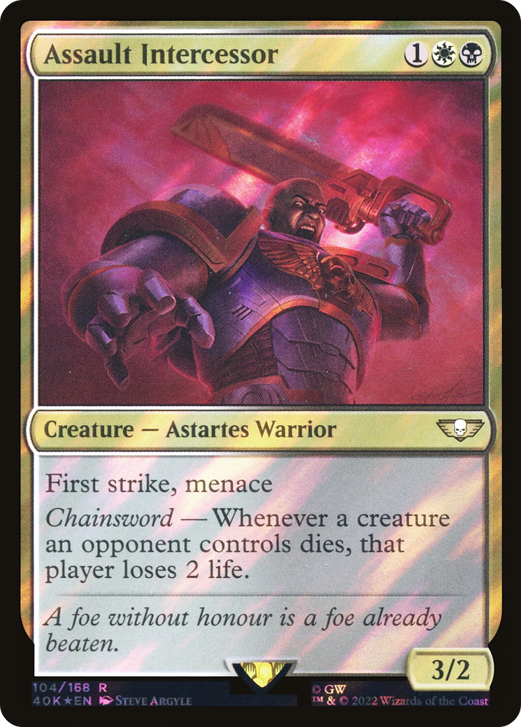 Assault Intercessor (40K-104) - Warhammer 40,000 Commander Foil