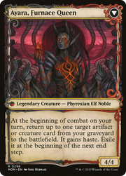 Ayara, Widow of the Realm // Ayara, Furnace Queen (MOM-296) - March of the Machine: (Showcase) Foil