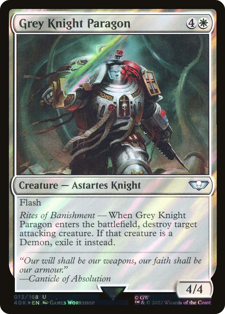 Grey Knight Paragon (40K-013) - Warhammer 40,000 Commander Foil