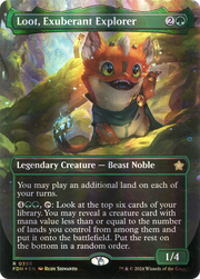 Loot, Exuberant Explorer (Borderless) (Mana Foil) (FDN-398) - Foundations (Borderless) Foil