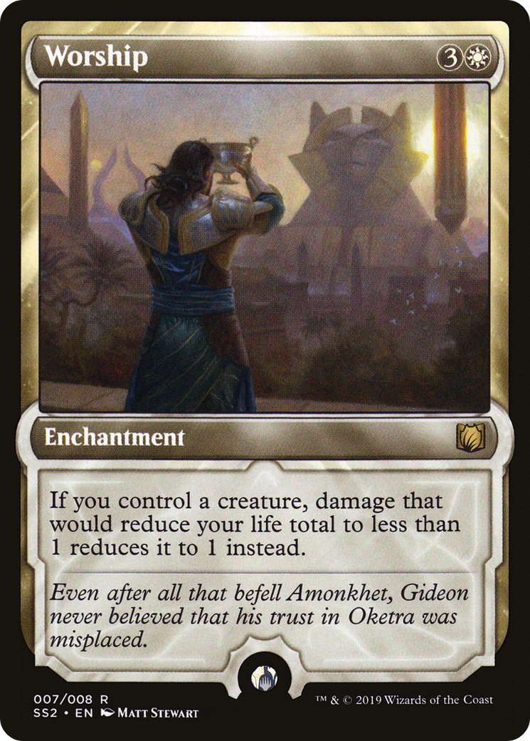 Worship (SS2-007) - Signature Spellbook: Gideon Foil