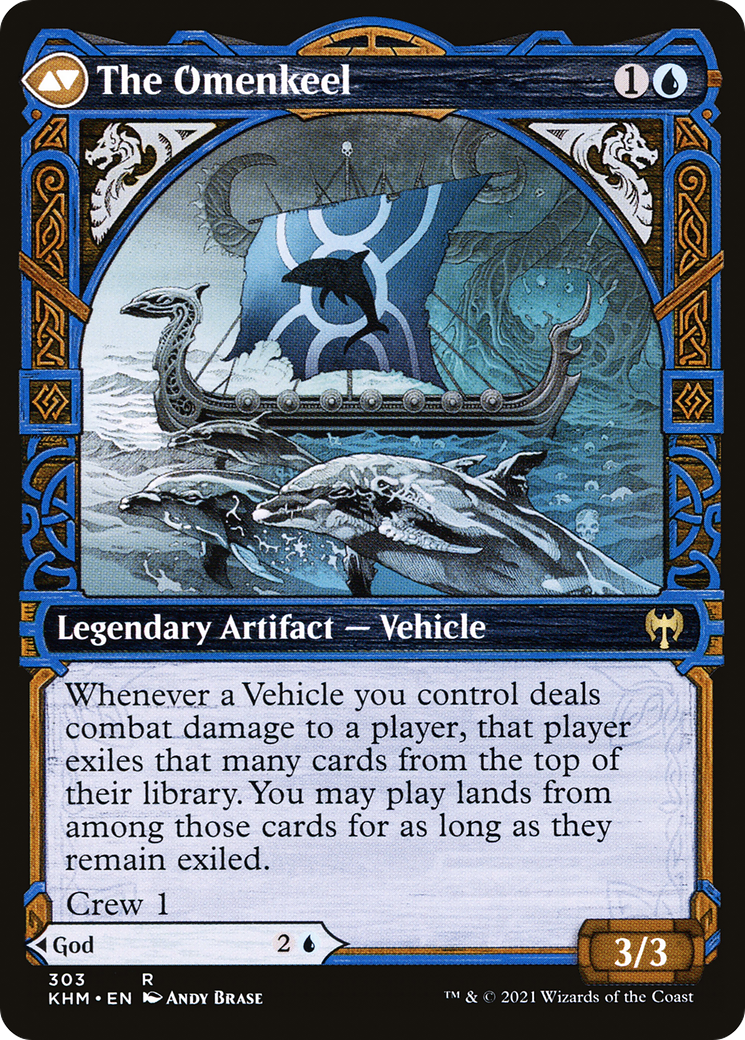 Cosima, God of the Voyage // The Omenkeel (KHM-303) - Kaldheim: (Showcase)