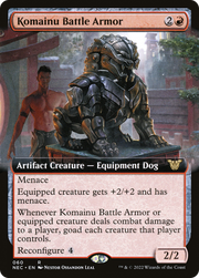Komainu Battle Armor (NEC-060) - Neon Dynasty Commander: (Extended Art)