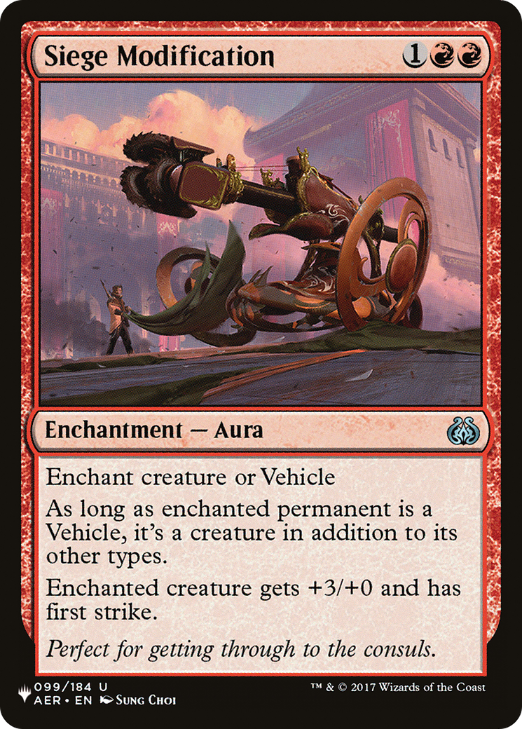 Siege Modification (LIST-099/184) - The List