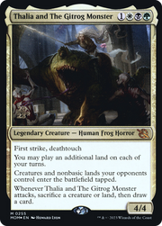 Thalia and The Gitrog Monster (PRE-255S) - March of the Machine Promos Foil