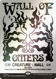 Wall of Omens (SLD-1518) - Secret Lair Drop: (Showcase) (Borderless) Foil