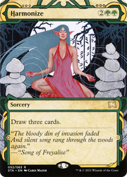 Harmonize (STA-052) - Strixhaven Mystical Archive: (Showcase) (Borderless) Foil