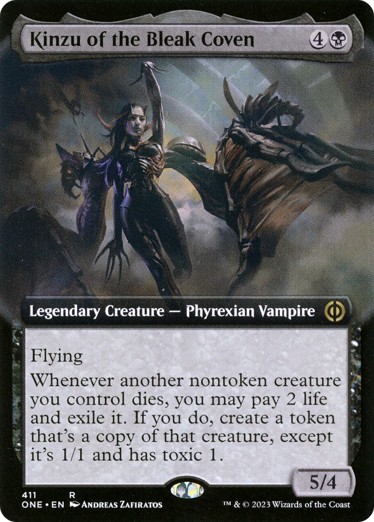Kinzu of the Bleak Coven (ONE-411) - Phyrexia: All Will Be One: (Extended Art) Foil