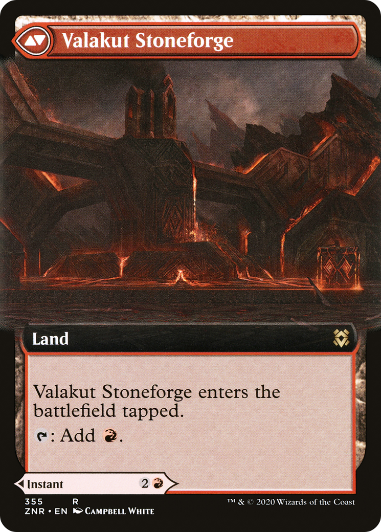 Valakut Awakening // Valakut Stoneforge (ZNR-355) - Zendikar Rising: (Extended Art)