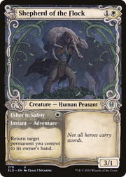 Shepherd of the Flock // Usher to Safety (ELD-278) - Throne of Eldraine: (Showcase) Foil
