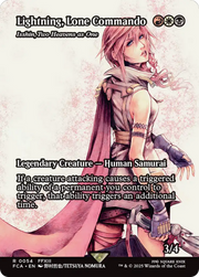 Lightning, Lone Commando - Isshin, Two Heavens as One (Showcase) (FCA-054) - FINAL FANTASY: Through the Ages / Lightning, Lone Commando (Borderless) Foil