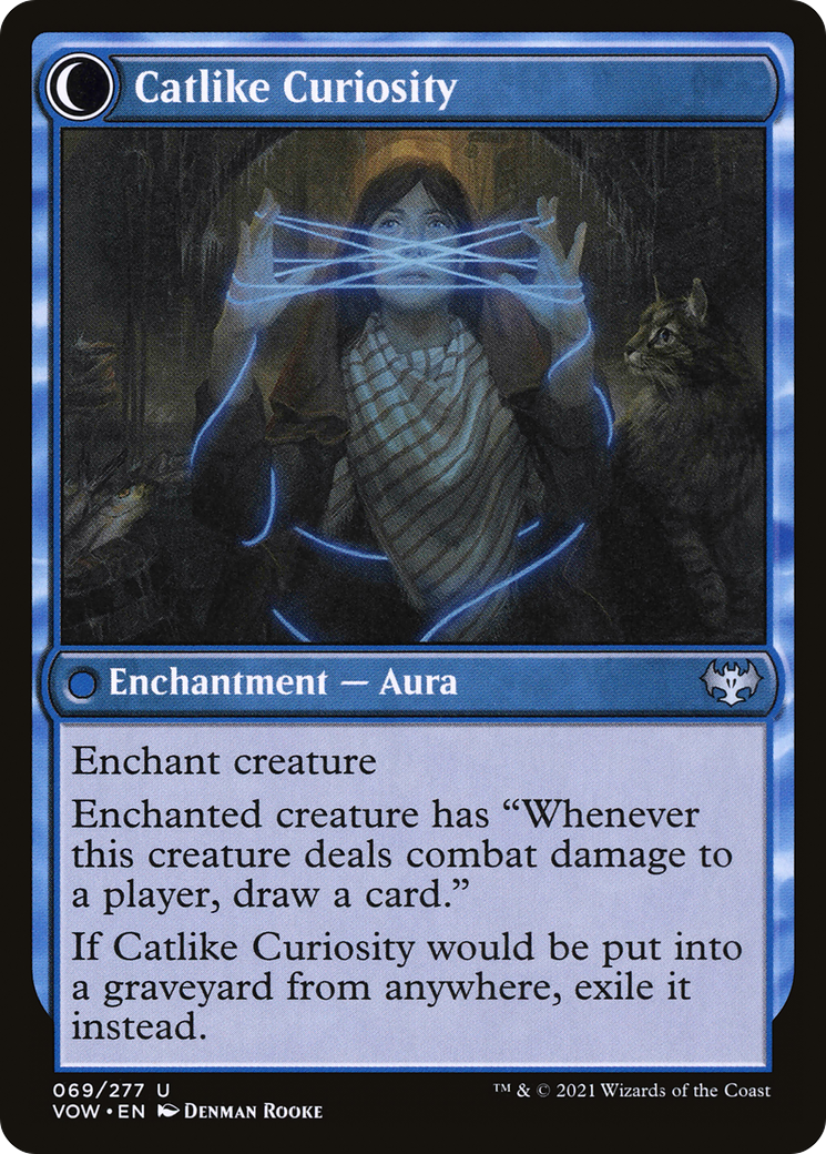 Mischievous Catgeist // Catlike Curiosity (VOW-069) - Innistrad: Crimson Vow: (Double Faced Transform)