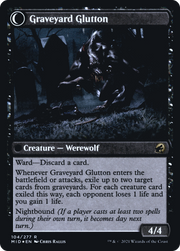 Graveyard Trespasser // Graveyard Glutton (PRE-104S) - Innistrad: Midnight Hunt Promos: (Double Faced Transform) Foil