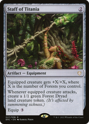 Staff of Titania (BRC-027) - The Brothers' War Commander Foil
