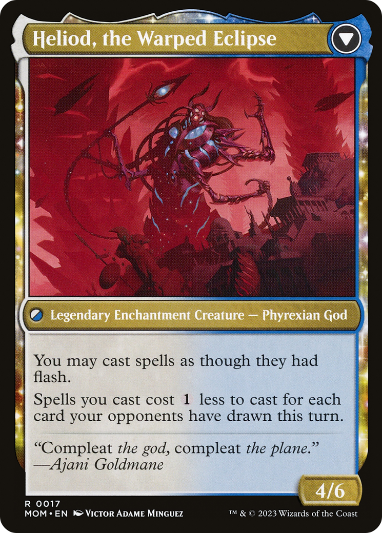 Heliod, the Radiant Dawn // Heliod, the Warped Eclipse (MOM-017) - March of the Machine: (enchantment) Foil