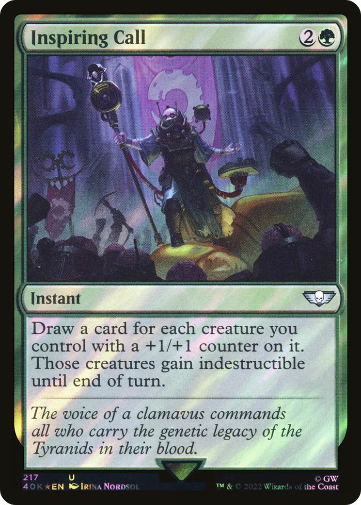 Inspiring Call (40K-217) - Warhammer 40,000 Commander Foil