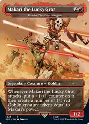 Krenko, Tin Street Kingpin (SLD-1027) - Secret Lair Drop / Makari the Lucky Grot (Borderless)