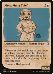 Alora, Merry Thief (CLB-381) - Commander Legends: Battle for Baldur's Gate: (Showcase) Foil