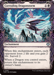 Corroding Dragonstorm (TDM-297) - Tarkir: Dragonstorm: (Showcase, enchantment)