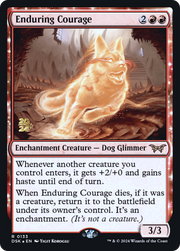 Enduring Courage (PRE-133) - Duskmourn: House of Horror Promos: (enchantment) Foil
