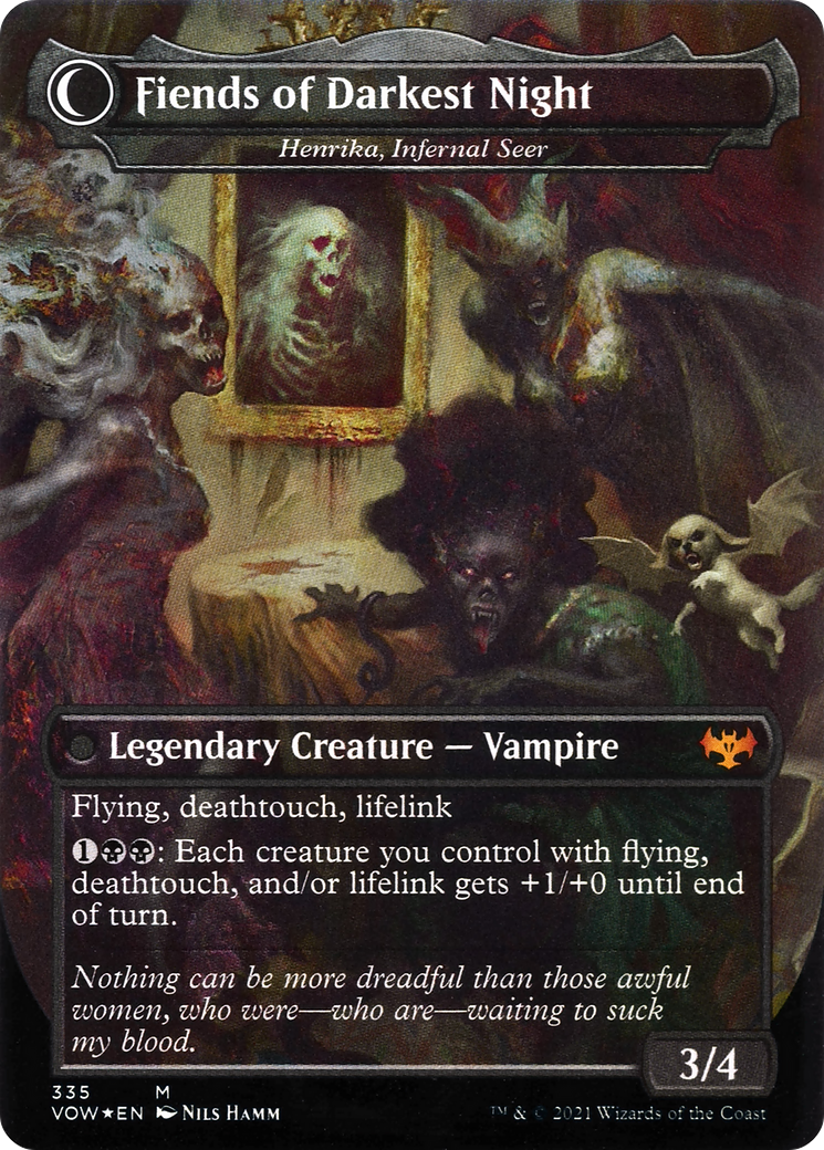 Henrika Domnathi // Henrika, Infernal Seer (VOW-335) - Innistrad: Crimson Vow: (Double Faced Transform) (Borderless)