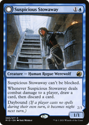 Suspicious Stowaway // Seafaring Werewolf (MID-080) - Innistrad: Midnight Hunt: (Double Faced Transform) Foil