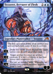 Tezzeret, Betrayer of Flesh (NEO-304) - Kamigawa: Neon Dynasty (Borderless)