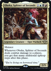 Obeka, Splitter of Seconds (PRE-222) - Outlaws of Thunder Junction Promos Foil