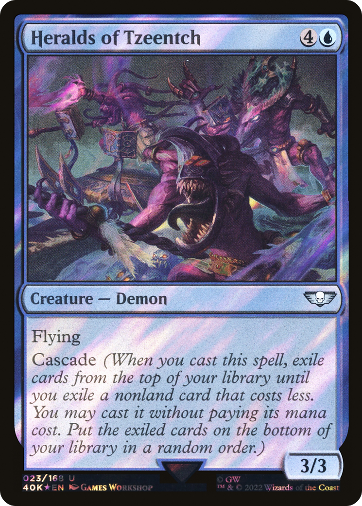 Heralds of Tzeentch (40K-023) - Warhammer 40,000 Commander Foil