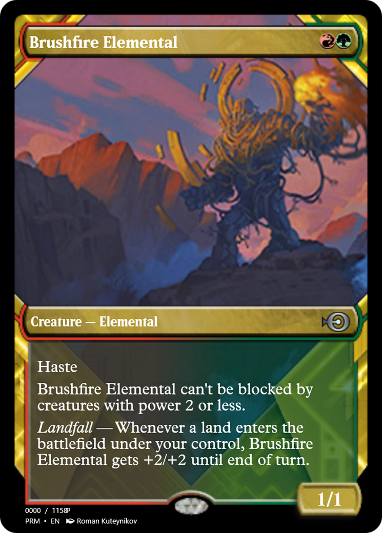 Brushfire Elemental (PRM-83710) - Magic Online Promos