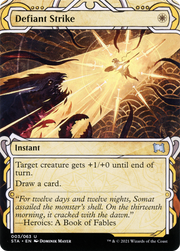 Defiant Strike (STA-003) - Strixhaven Mystical Archive: (Showcase) (Borderless)