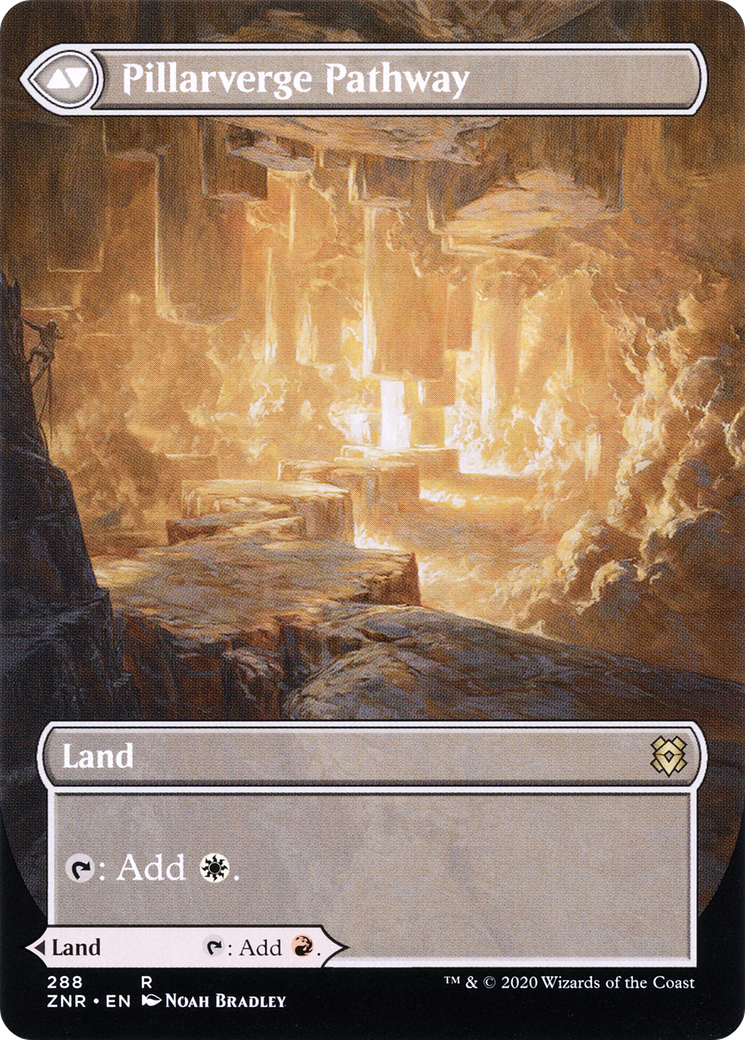 Needleverge Pathway // Pillarverge Pathway (ZNR-288) - Zendikar Rising: (Showcase) (Borderless) Foil