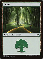Forest (NEO-291) - Kamigawa: Neon Dynasty Foil