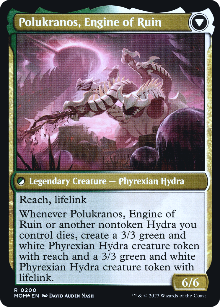Polukranos Reborn // Polukranos, Engine of Ruin (PRE-200S) - March of the Machine Promos Foil
