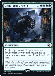 Unnatural Growth (PRE-206S) - Innistrad: Midnight Hunt Promos Foil
