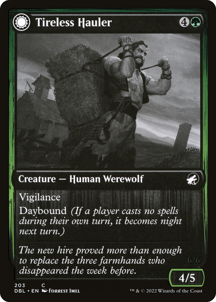 Tireless Hauler // Dire-Strain Brawler (DBL-203) - Innistrad: Double Feature: (Double Faced Transform) Foil