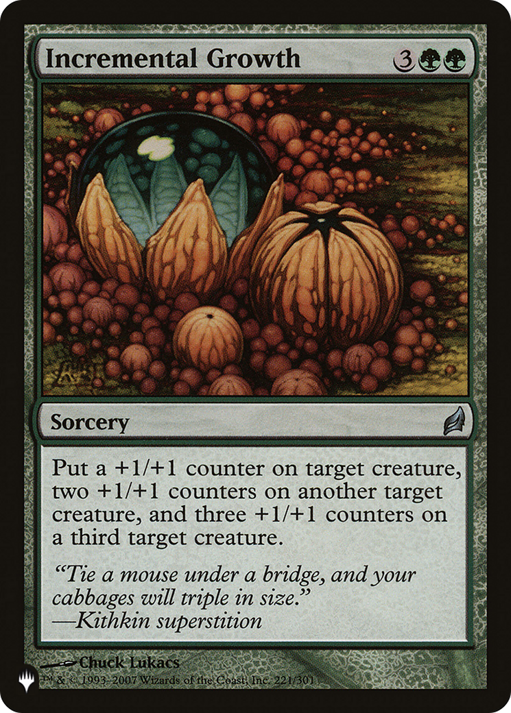 Incremental Growth (LIST-LRW-221) - The List