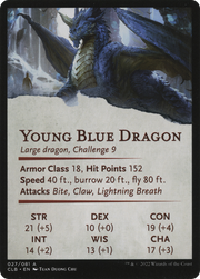 Young Blue Dragon // Young Blue Dragon (ACLB-027) - Battle for Baldur's Gate Art Series (Borderless)