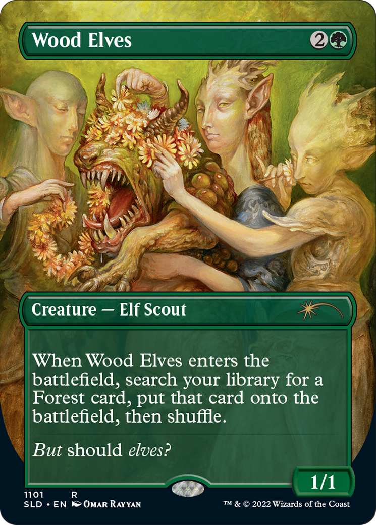 Wood Elves (SLD-1101) - Secret Lair Drop (Borderless) Foil