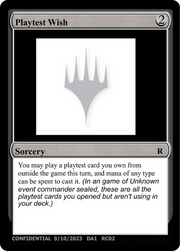 Playtest Wish (UNK-RC02) - Unknown Event