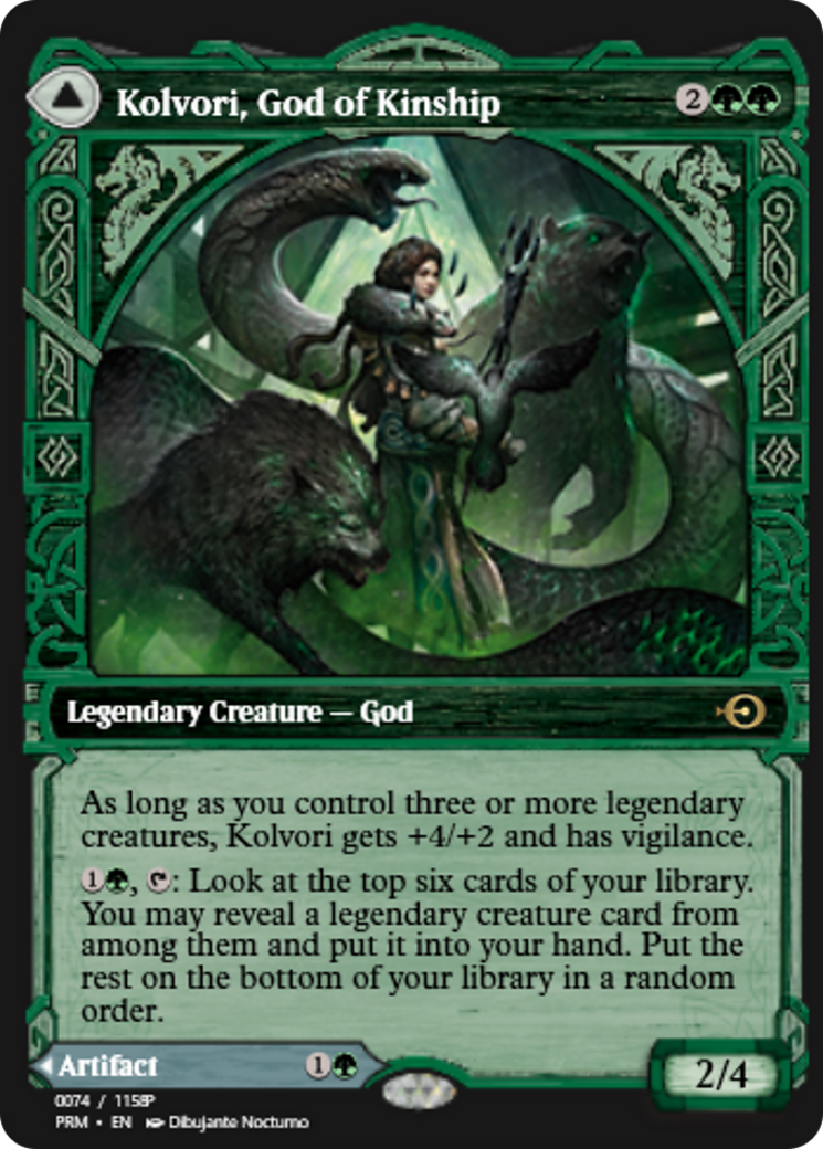Kolvori, God of Kinship // The Ringhart Crest (PRM-88348) - Magic Online Promos Foil