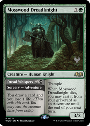 Mosswood Dreadknight // Dread Whispers (PPWOE-231) - Wilds of Eldraine Promos Foil