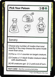 Pick Your Poison (CMB1-097) - Mystery Booster Playtest Cards 2021