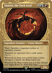 Sauron, the Dark Lord (LTR-329) - The Lord of the Rings: Tales of Middle-earth: (Showcase) (Borderless) Foil