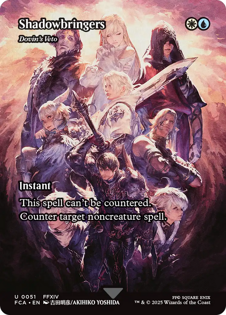Shadowbringers - Dovin's Veto (Showcase) (FCA-051) - FINAL FANTASY: Through the Ages / Shadowbringers (Borderless) Foil