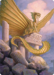 Ancient Gold Dragon // Ancient Gold Dragon (ACLB-005) - Battle for Baldur's Gate Art Series (Borderless)