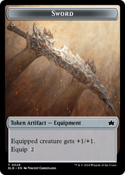 Sword (BLB-028) - Bloomburrow Tokens Foil