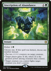 Inscription of Abundance (PPZNR-186P) - Zendikar Rising Promos Foil