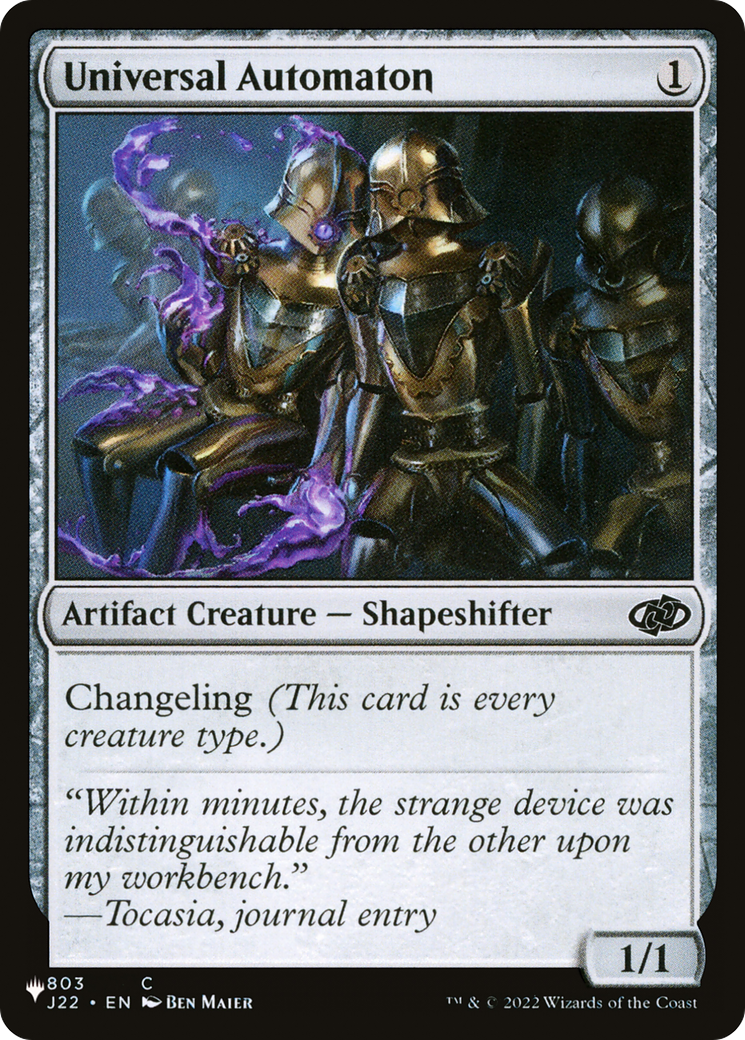 Universal Automaton (LIST-803) - The List